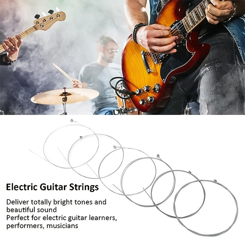 Juego de cuerdas para guitarra eléctrica 10-46 de acero niquelado con núcleo hexagonal para principiantes