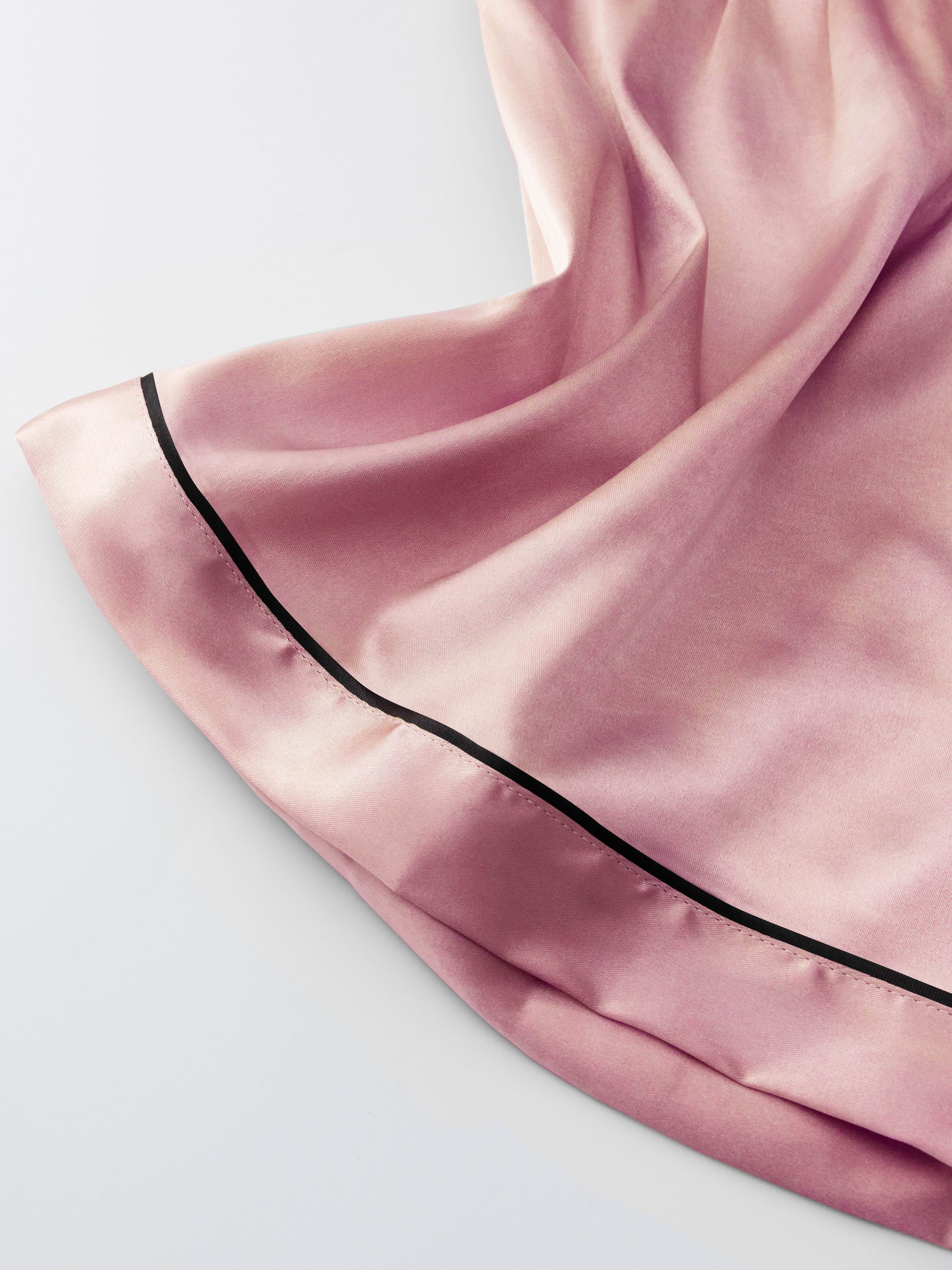 Women's Satin Pajama Set Short Sleeve Button Top Shorts or Pants Casual Sleepwear