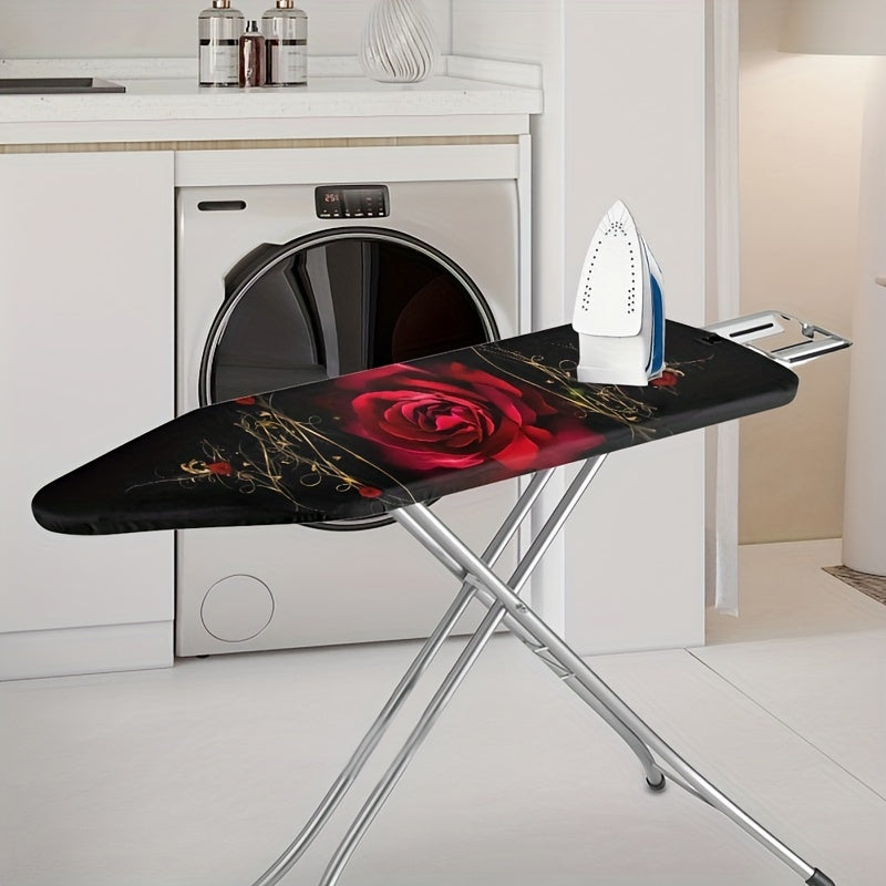 Full Size Rose Ironing Board Cover with Scorch-Resistant Padding and Elastic Edge