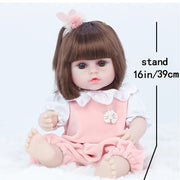 40.64cm Reborn Children Doll with Realistic Eyes Anime Collectible for Kids 3+