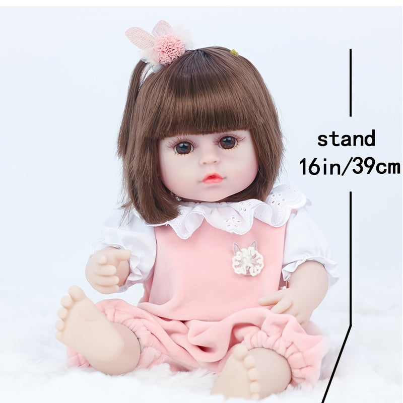 40.64cm Reborn Children Doll with Realistic Eyes Anime Collectible for Kids 3+