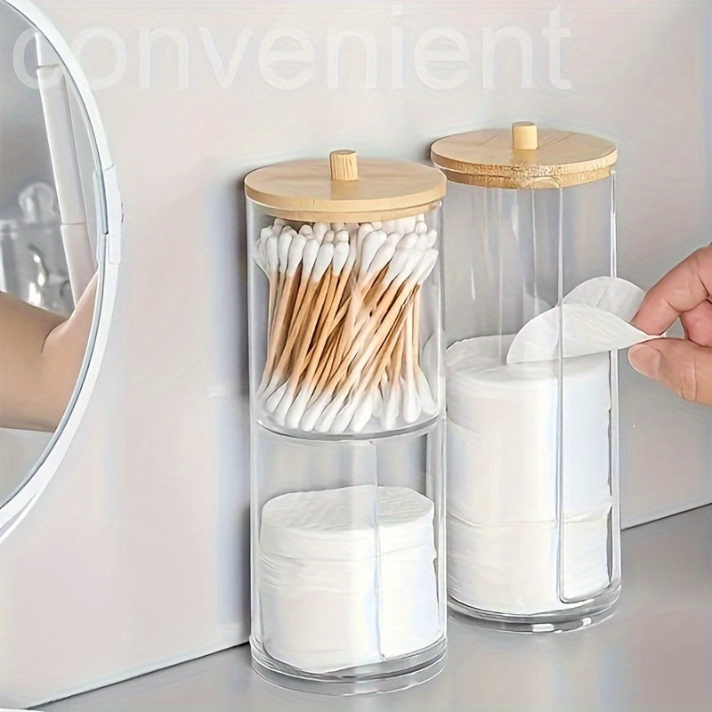 Bamboo Storage Box for Cosmetics and Ornaments with Lid