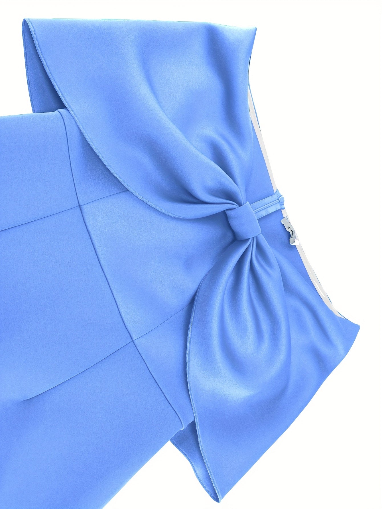 Women's Elegant Satin Party Evening Dress Strapless Sleeveless Black