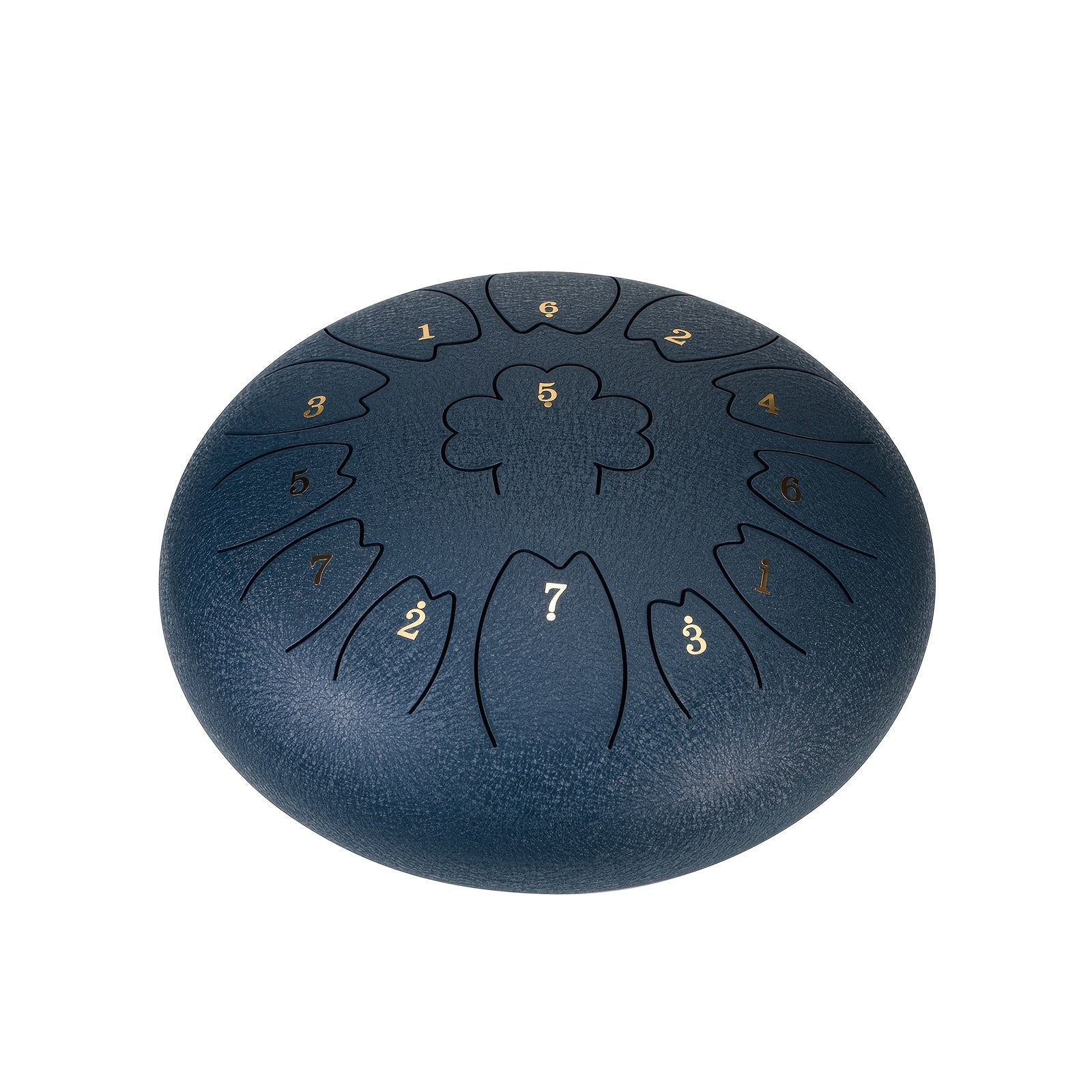 30.48 cm Steel Tongue Drum in C Key Petal Shape with Mallets Carry Bag and Music Book for Meditation Yoga and Music Performances