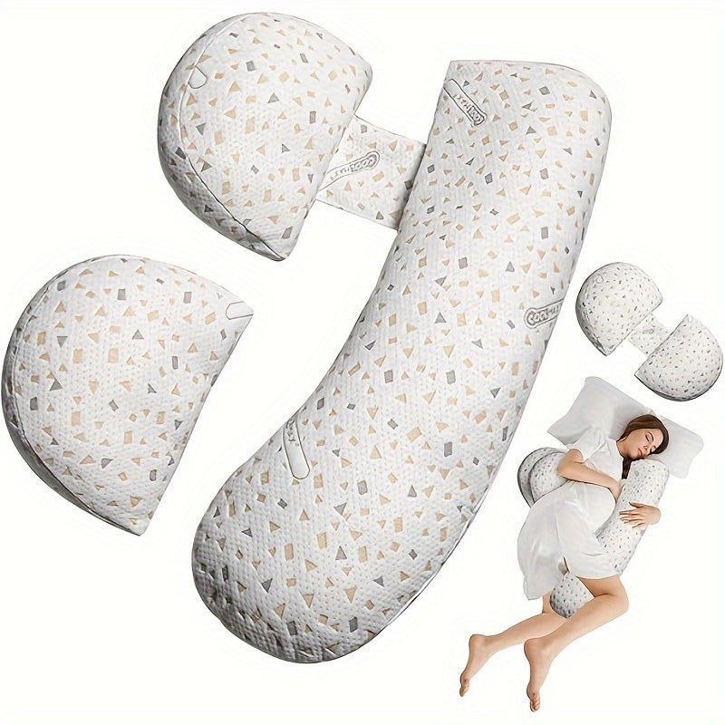 Pregnancy Support Pillow H-Shaped Side Sleeping Cushion for Pregnant Women