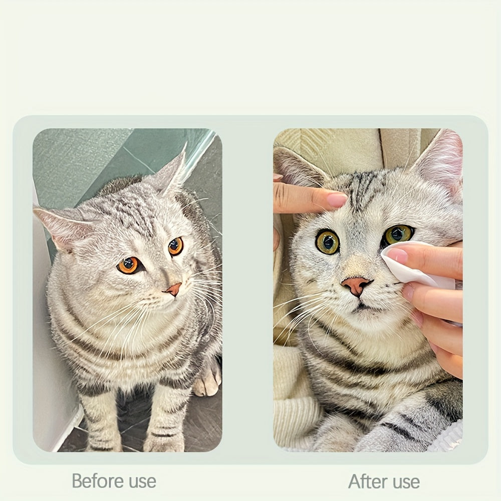 Pet Eye Cleaning Wipes for Dogs and Cats Tear Stain Remover Polyester Pack of 100