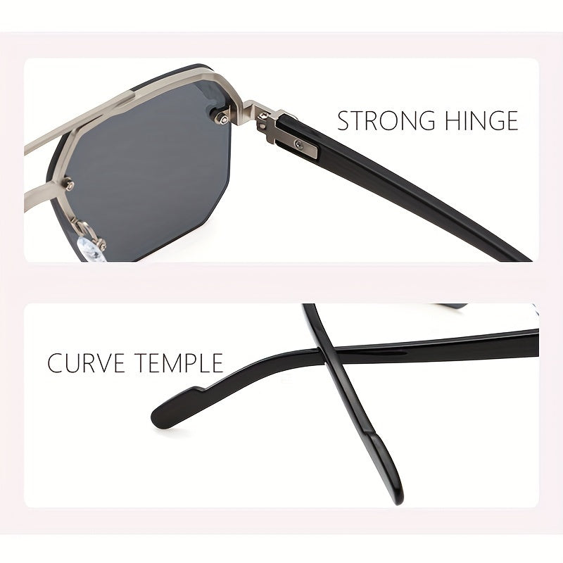 Casual Men Pilot Glasses Metal Frame PC Lenses Fashion Eyewear