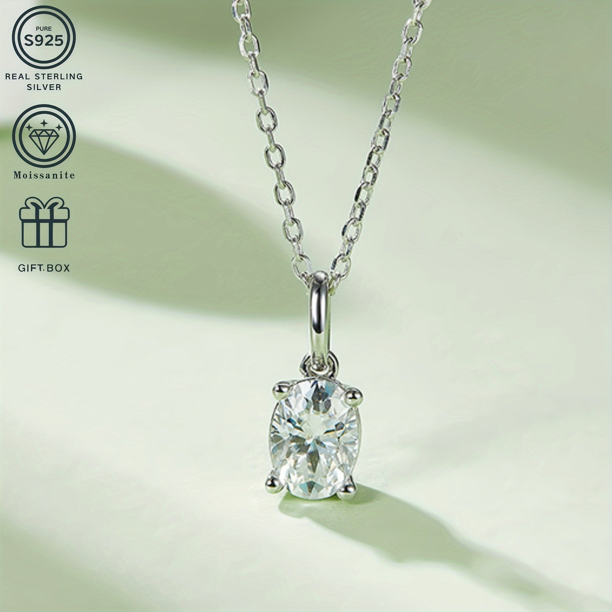 Set of 3 Sterling Silver Moissanite Jewelry Pieces with 2CT+1CT Stones for Weddings and Gifts