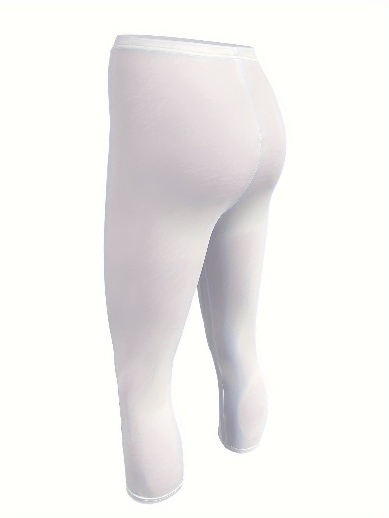 Plus Size Women's High-Waisted Yoga Leggings Stretchy Capri for Summer