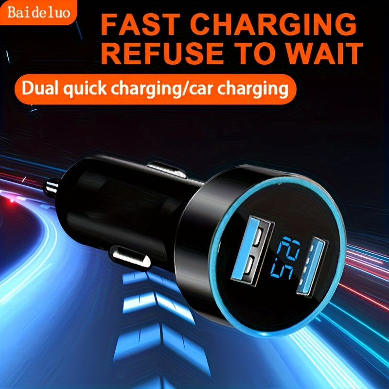 Car Charger Dual USB Ports PD QC3.0 Fast Charging for Car Phone Adapter