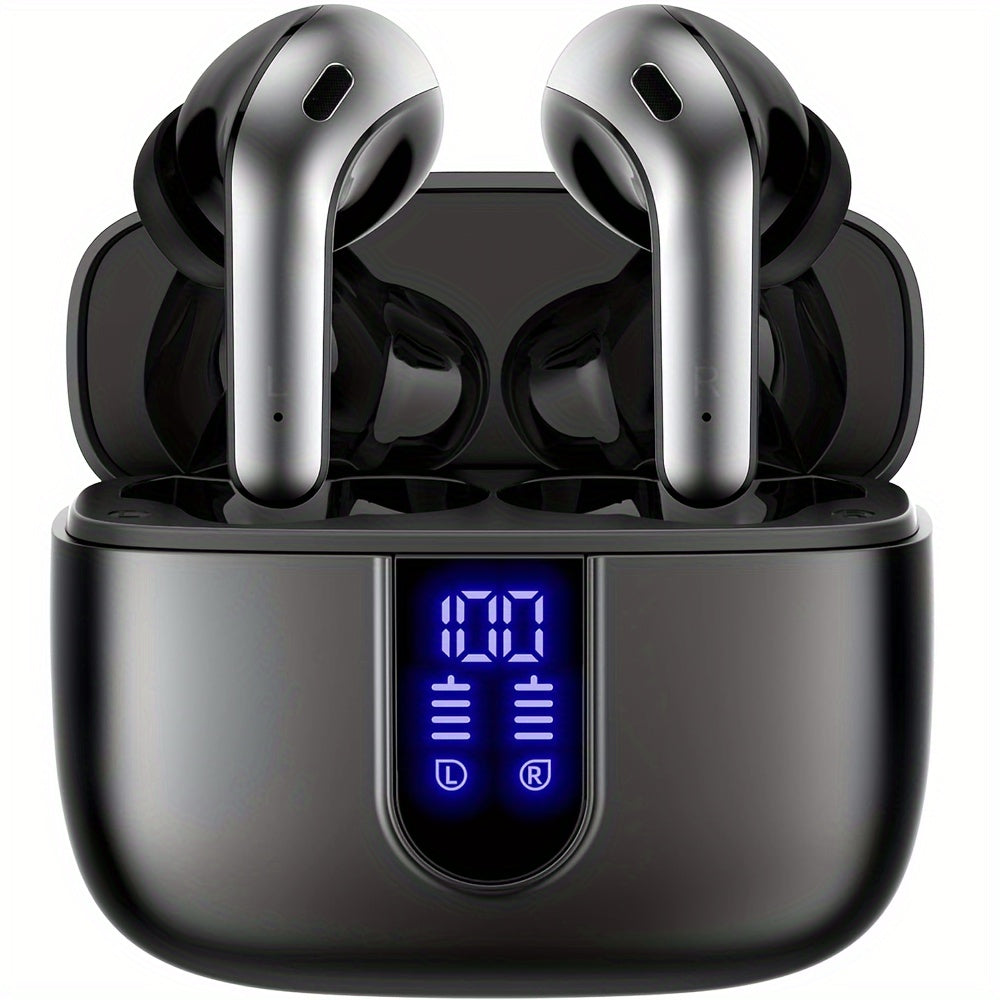 Wireless Earbuds with 60H Playback Noise Cancelling Touch Control Rechargeable Battery