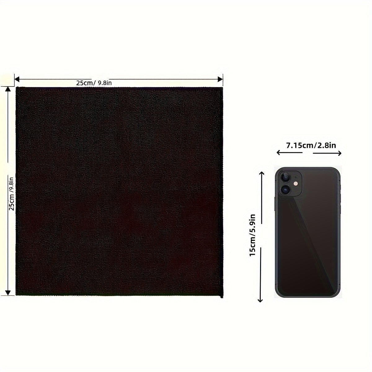 Set of 5/10/20/50 Black Flat Cleaning Cloths Soft Quick-Drying Absorbent