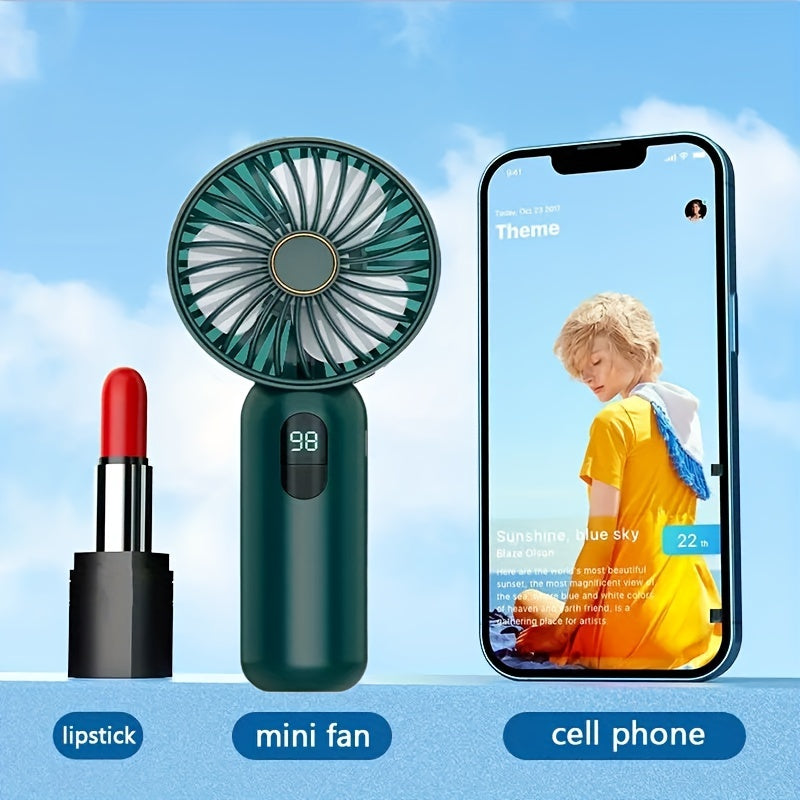 Mini Handheld Fan USB Rechargeable Portable Silent Durable for Office Outdoor Camping