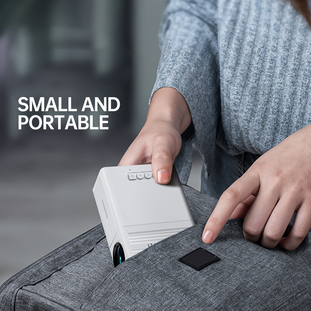 Portable Home Projector with 1080P Support, Multi-Device Compatibility