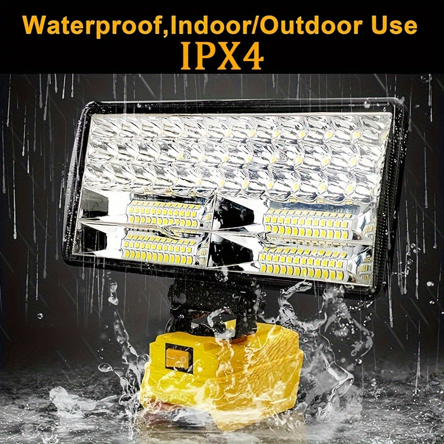 LED Work Light 20V MAX Battery Compatible Portable Recessed Plastic Outdoor Camping Job Site