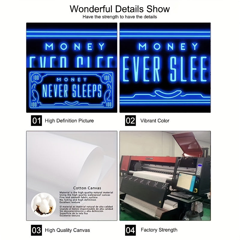 Modern Abstract Art Posters Canvas Wall Art Blue for Living Room Bedroom Indoor