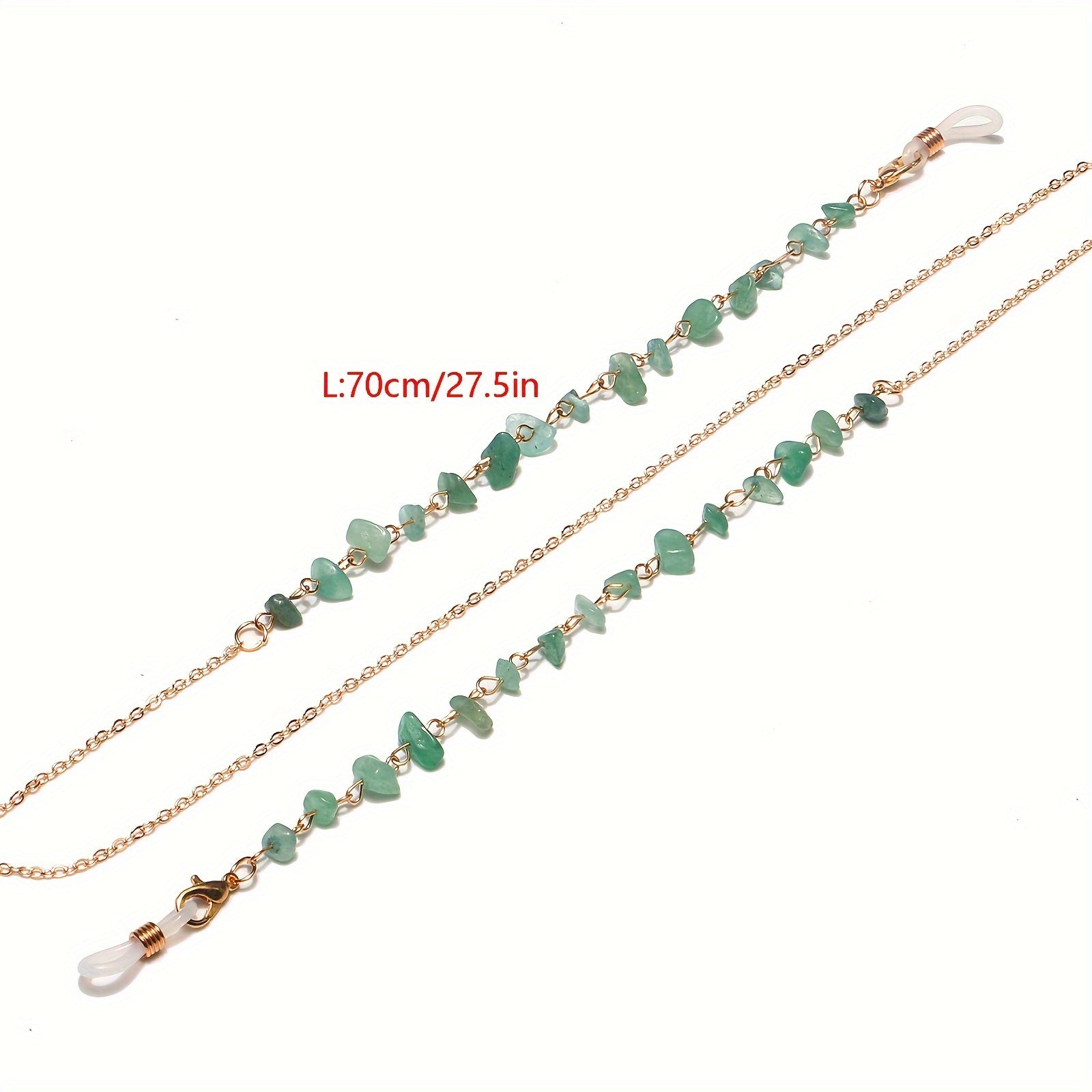 Cadena de gafas de vidrio con encanto bohemio para mujeres, cordón para gafas