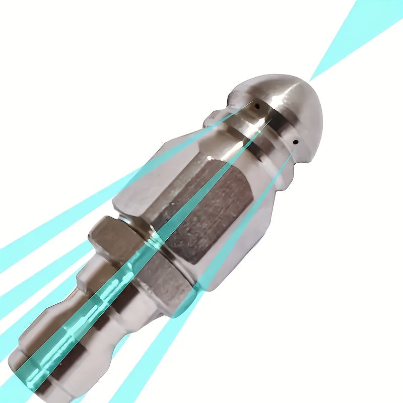 Set of 2 Stainless Steel Drainage Nozzles with Porous Design and 1/4 Inch Quick Plugs