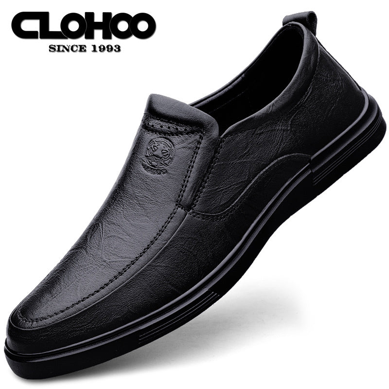 Men's Slip On Loafer Shoes Leather Casual Round Toe for Fall Spring Summer Winter