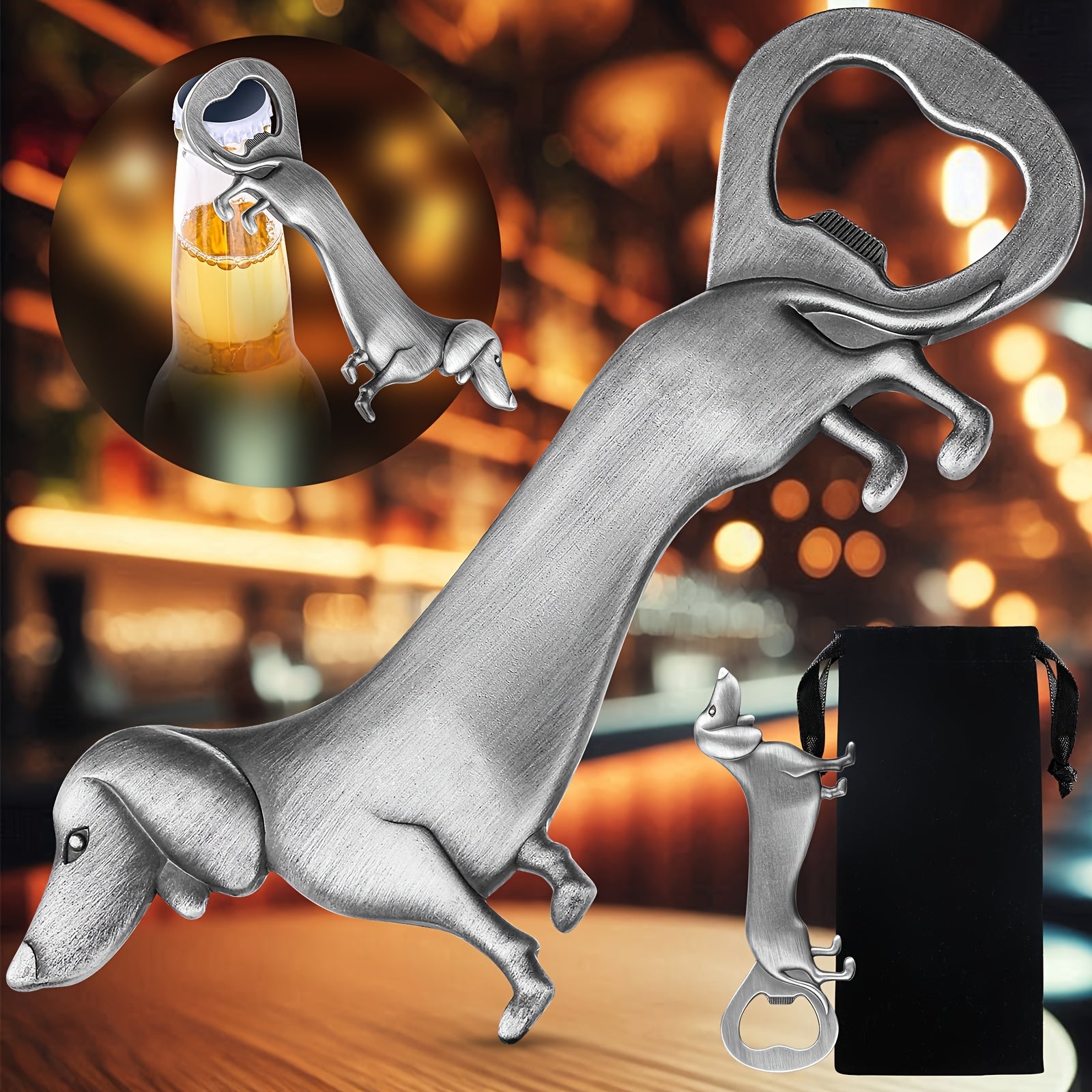 Sausage Dog Bottle Opener for Beer Wine Juice Bar Restaurant Home Bar