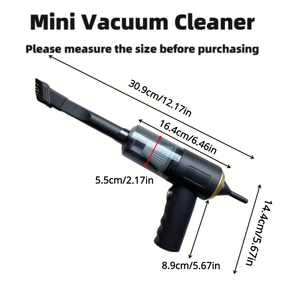 Cordless Portable Vacuum Cleaner Set with Twin Turbine, Rechargeable, Lightweight for Home and Car