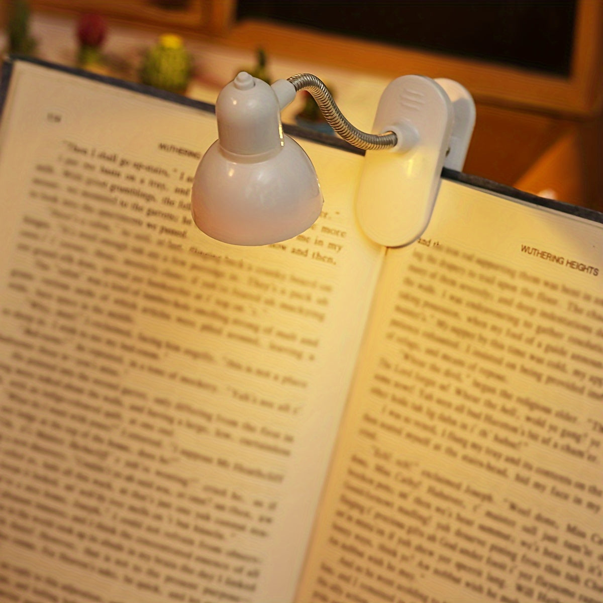 Mini Portable LED Book Light with Adjustable Arm Warm Light for Night Reading