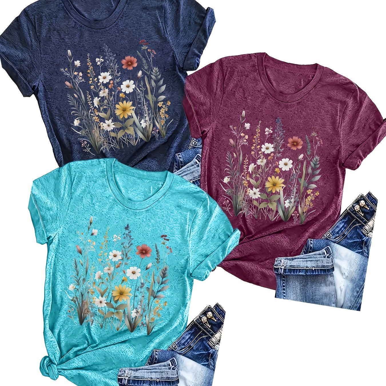Women's Cotton Short-Sleeve T-Shirts for Spring and Summer Casual