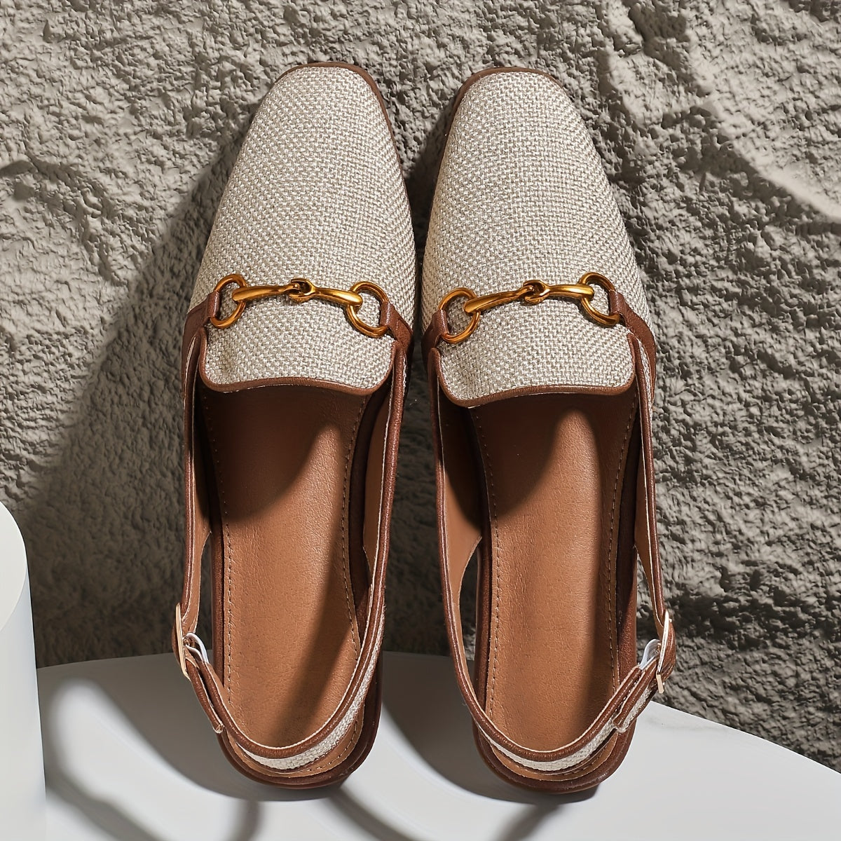 Women's Flat Sandals Metallic Buckle Square Toe Strappy Summer Shoes