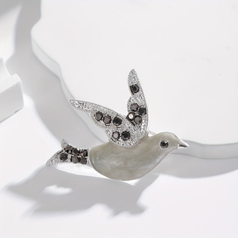 Женский брошка с животным из стразов, голубь мира, антипригарное украшение для животных, аксессуары