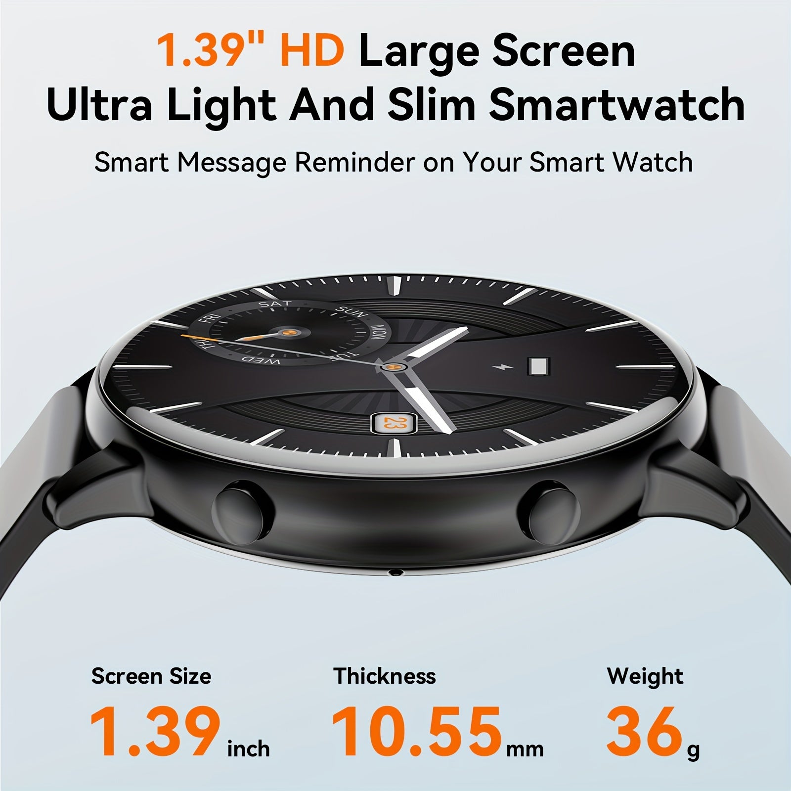 Smartwatch for Women Men 1.39 Inch HD Display 100+ Sports Modes Waterproof IP67