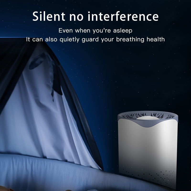 Портативный настольный очиститель воздуха с сенсорным выключателем, УФ-стерилизатор, компактный, тихий, для офиса и путешествий