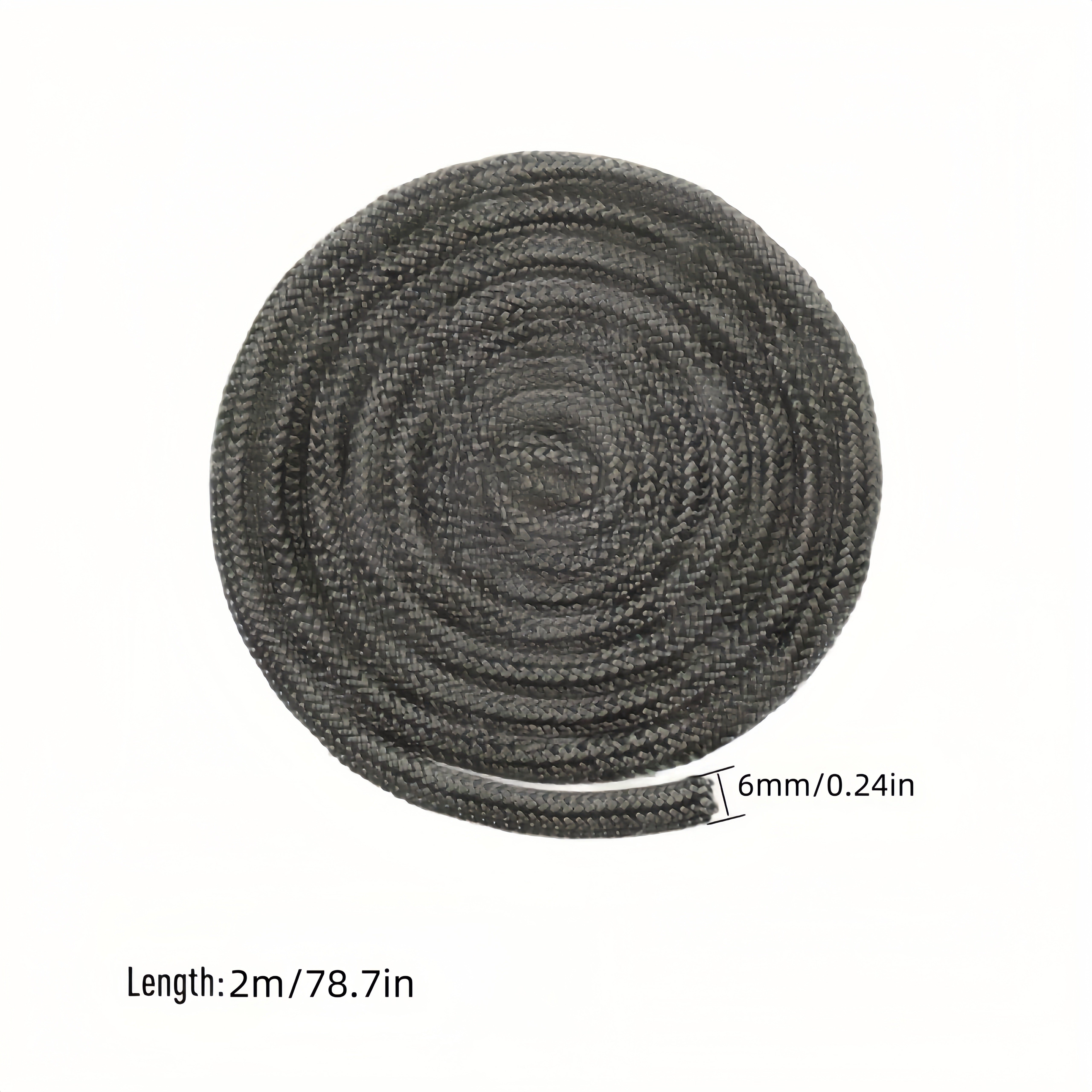 Yong'in pechkasiga mo'ljallangan, 2m fiberglas qoplama ip bilan mustahkam vintage pechka eshigi muhr, yuqori haroratga chidamli, devorga o'rnatiladigan, elektrsiz shisha pechka muhrini almashtirish, ishqalanishga chidamli va yumshoq.