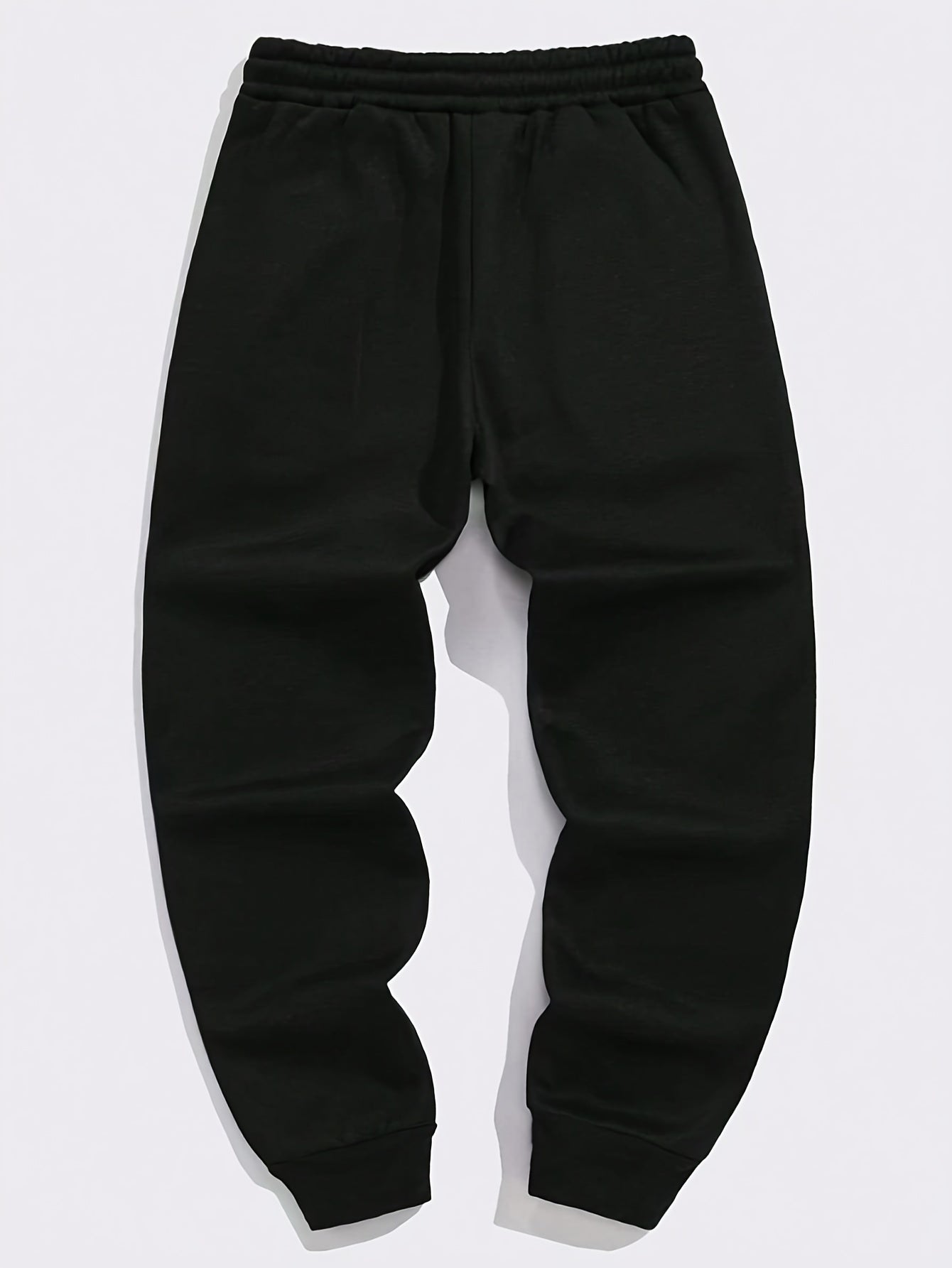 Мужские джоггеры большого размера с флисовой подкладкой и английским принтом, шнурок, осень-зима