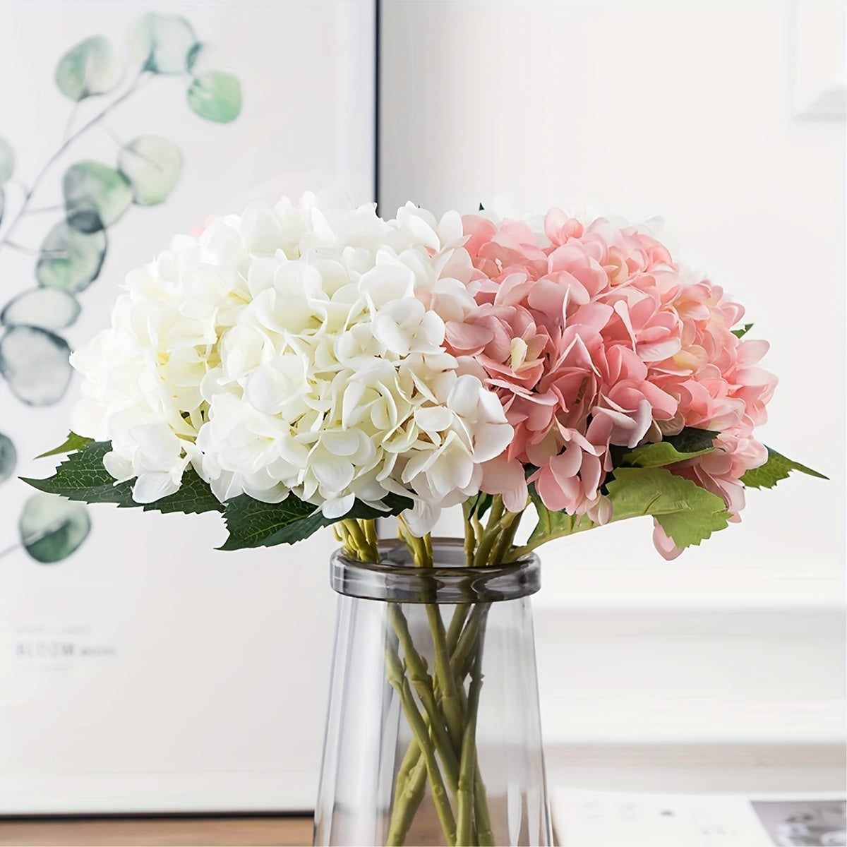 Six Realistic Silk Hydrangea Bouquets for Home Weddings and Parties