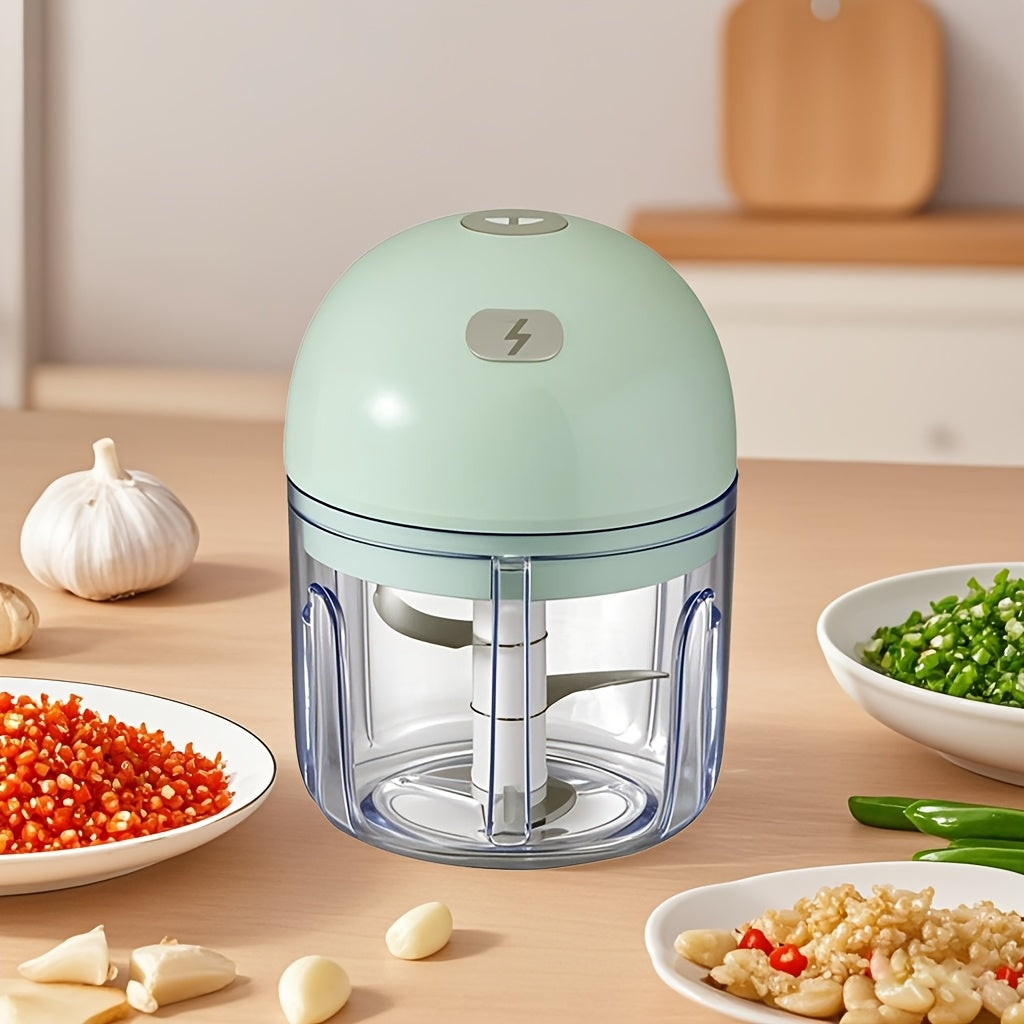 Mini licuadora de alimentos inalámbrica, recargable por USB, 500mAh, 1000rpm, compacta para mezclar