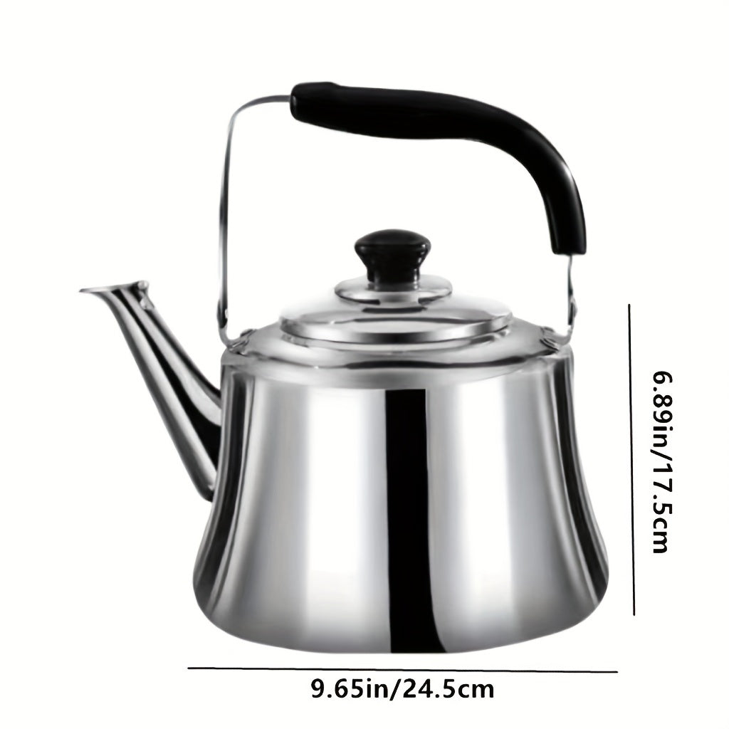 Stainless Steel Whistling Kettle Large Capacity for Gas Stove Induction Outdoor