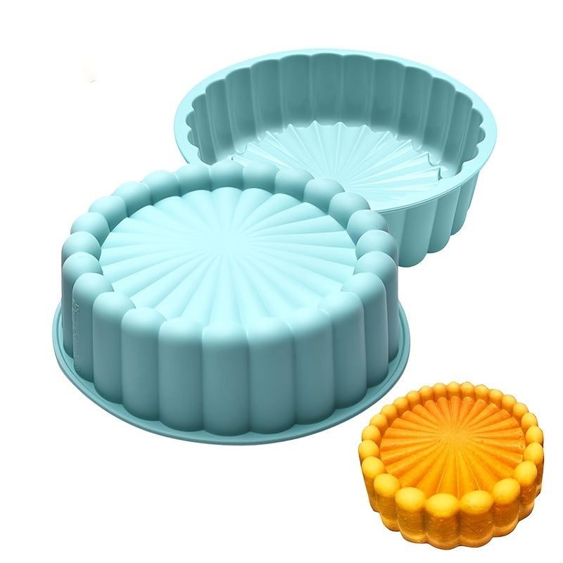 Silicone Cake Pan 7.68x2.4 Inches for Cheesecake Brownie Tart Pie Reusable