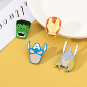 Set of 5 Anime Character Brooches Enamel Metal Pins for Clothing and Accessories