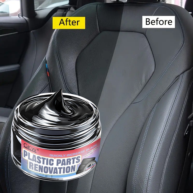 Black Car Interior Care Wax Tire Restoration Plastic Parts Repair Scratch Remover