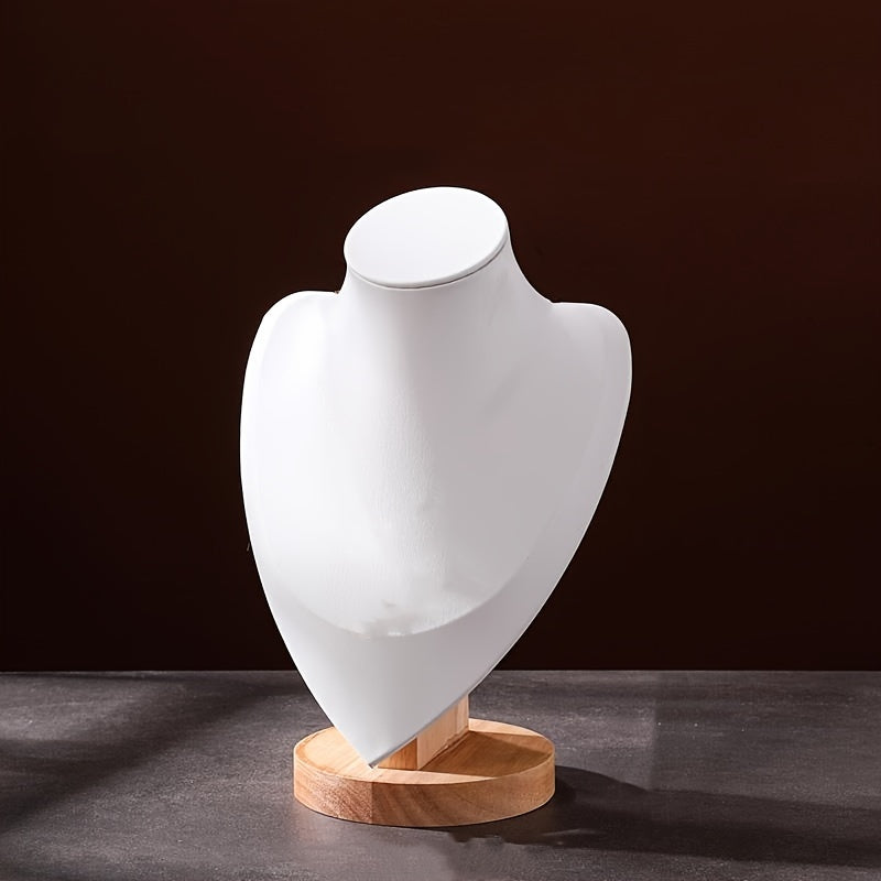 Perchero de joyería de madera en forma de corazón para collares, organizador de exhibición, 1 pieza