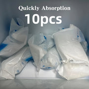 10-Pack Reusable Ice Packs Leakproof Cooling Bags for Food and Cooler Storage