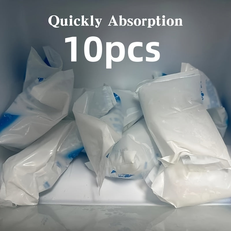 10-Pack Reusable Ice Packs Leakproof Cooling Bags for Food and Cooler Storage