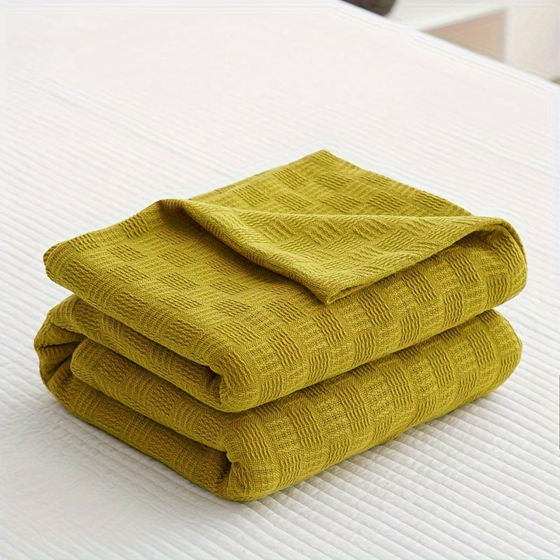 Cotton Blanket Soft Warm All-Season for Sofa, Office, Camping
