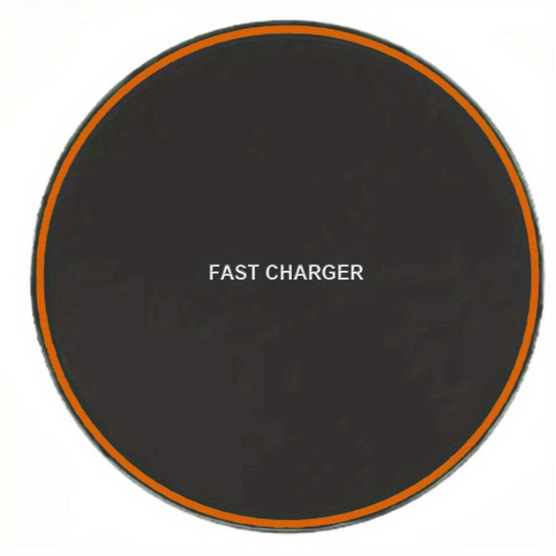 15W Orange Wireless Charger for iPhone 12-16 Fast Charging Compact USB Powered