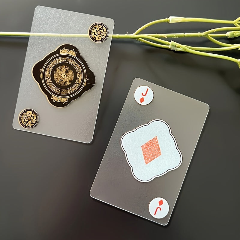 Waterproof Transparent Plastic Playing Cards with Crystal Design for Adults 14+