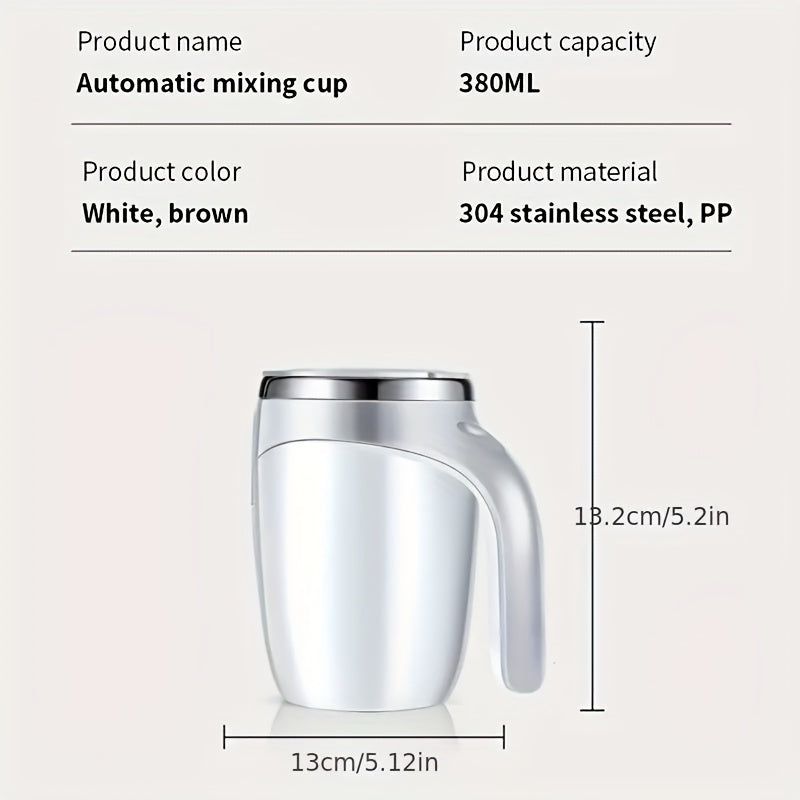 Large Capacity Automatic Magnetic Mixing Cup Battery Operated Portable Coffee Mug