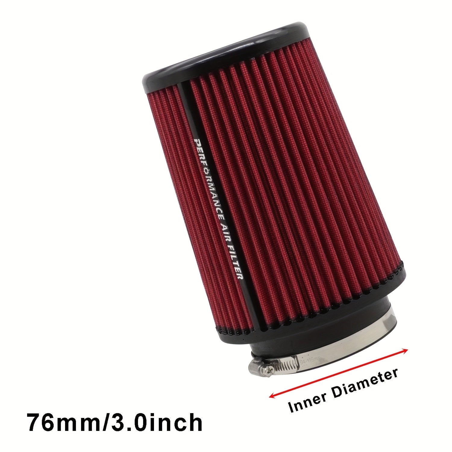 Universal Fit Air Filter Cartridge High Flow Polyester 76MM 90MM 101MM