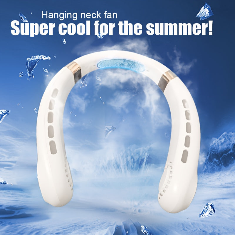 Rechargeable Wearable Neck Fan with 3-Speed Bladeless Personal Cooling Fan