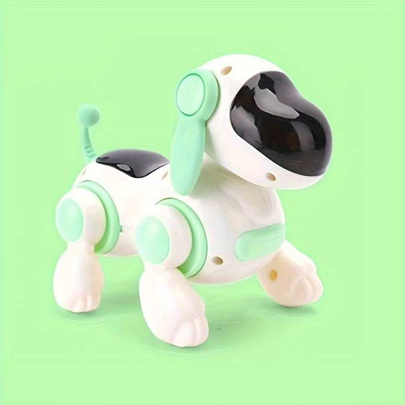 Juguete eléctrico mecánico para perros para niños, cachorro interactivo con control remoto, luces y música