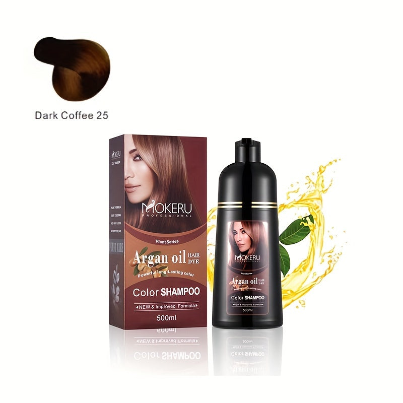 3-in-1 Argan Oil Hair Dye for Gray Coverage Unisex Paste